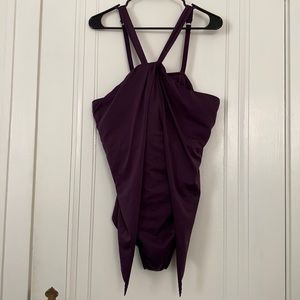 One piece swimsuit with cape sides